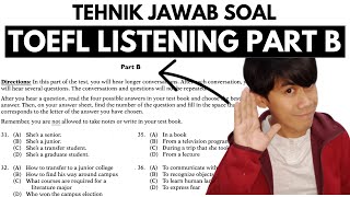 Tips jawab soal TOEFL Listening Part B [upl. by Yerffoj]