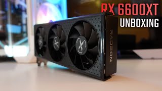 XFX RX 6600XT QICK 308 Casual Unboxing [upl. by Jania784]