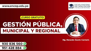 CURSO GESTIÓN PÚBLICA MUNICIPAL Y REGIONAL 2024 [upl. by Adnamaa]