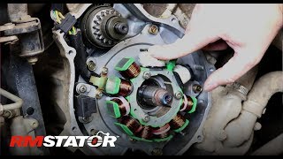 How To Install A Stator For Polaris 19972001 500 cc ATVs  3085561 3086821 RM01007 Instructions [upl. by Adias605]