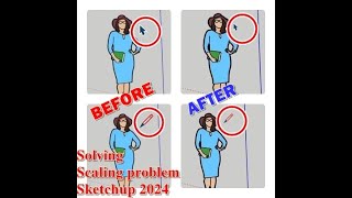 Solving Scaling Problem in Sketchup 2024 [upl. by Enilarak]