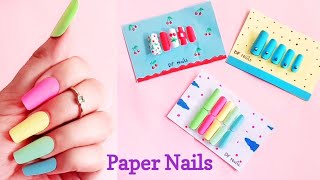 DIY Paper Nail💅 ｜How To Make Fake Nails At Home From Paper｜DIY Homemade Fake Nails  paper nails [upl. by Naujej935]