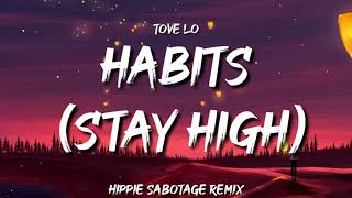 Tove Lo  Habits Stay High  Hippie Sabotage Remix Lyrics quotTiktok songquot [upl. by Vey]