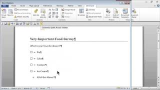 How to Create a Word Survey  MS Word Skills [upl. by Cockburn]