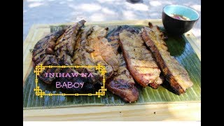 INIHAW NA BABOYLIEMPO Filipino Style Grilled Pork Belly [upl. by Adnoyek395]