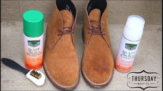 How To Clean Suede Thursday Boots amp Nubuck With Moneysworth [upl. by Nivlac]