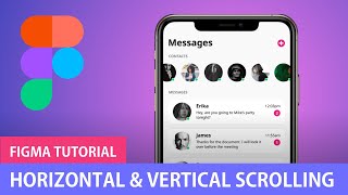 Horizontal amp Vertical Scrolling  Figma Tutorial [upl. by Fricke]