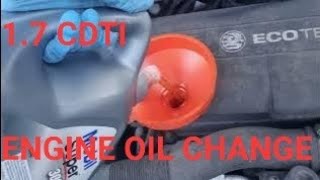 17CDTI Engine Oil amp Filter Change Zafira B  Vauxhall  Opel  Chevrolet  Astra Corsa Mokka Meriva [upl. by Raseac339]