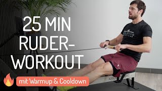 Das 25Minuten Rudertraining auf dem Rudergerät Unser Olympionike Lars führt Dich durch das Workout [upl. by Aynodal]