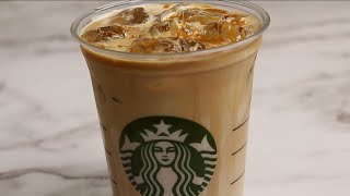 Iced Caramel Macchiato Starbucks  AampA Homemade [upl. by Aisinoid385]