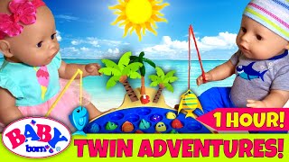 💞Baby Born Twins Super Compilation 🤗1 Full Hour Of Fun With Emma amp Ethan 👧🏼🌴👦🏼🌈 [upl. by Pearl871]