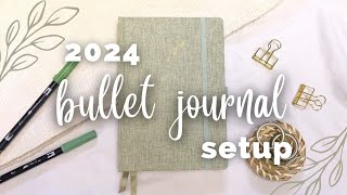 2024 BULLET JOURNAL SETUP  Easy Yearly Bullet Journal Set Up  2024 Pre Made Bujo Planner [upl. by Eelah]