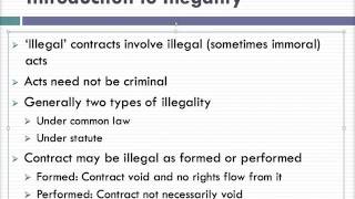 Illegality Lecture 1 of 4 [upl. by Ykciv]