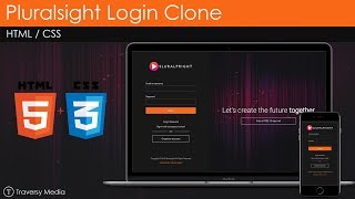 Pluralsight Login Page Clone  HTML amp CSS [upl. by Jerrold194]