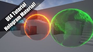 UE4  Tutorial  Hologram Material Request [upl. by Eniluqaj]