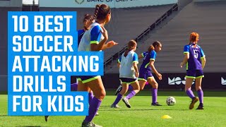 10 Best Soccer Attacking Drills for Kids  U10 U12 U14 Offense Drills  Fun Soccer Drills by MOJO [upl. by Maggie883]