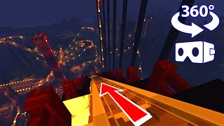 TALLEST ROLLER COASTER 360° Video  Minecraft VR [upl. by Curzon]