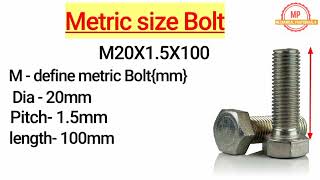 BSW amp Metric bolts TPI amp thread pitch Calculation  Bolt Size specificationScrew Pitch gauge [upl. by Alexi]