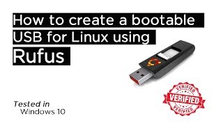 How to create a bootable USB for Linux using Rufus [upl. by Ayyn]