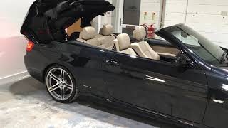 BMW E93 320i M Sport Convertible roof operation from key [upl. by Chevalier216]