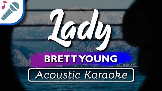 Brett Young  Lady  Karaoke Instrumental Acoustic [upl. by Verine]