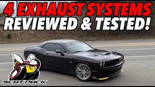 TESTED 4 Exhaust Systems for Challenger 392Scat Pack 64L HEMI V8 [upl. by Sylado]