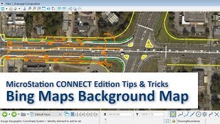 MicroStation CONNECT Edition Tips amp Tricks Bing Maps Background Map [upl. by Yemrej869]