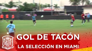 No te pierdas el gol de tacón de Sergio Ramos en el segundo entrenamiento de la Selección en Miami [upl. by Nnylsor]