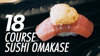 Best 18Course Sushi Omakase in Singapore [upl. by Orodisi]