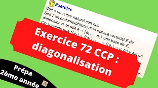 Oral CCP  Exercice 72 diagonalisation [upl. by Atneuqal917]