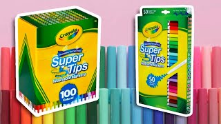 Crayola Supertips de 100 y 50 ¿Son los mismos colores [upl. by Anu]