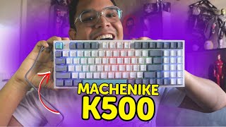 MACHENIKE K500 TECLADO MECÂNICO 90 com ÓTIMO CUSTO BENEFÍCIO Unboxing Dicas Atalhos Software [upl. by Ennadroj]