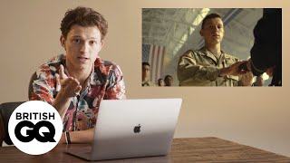 Tom Holland reacts to Cherry I dislocated my ankle during filming’  British GQ [upl. by Bose]