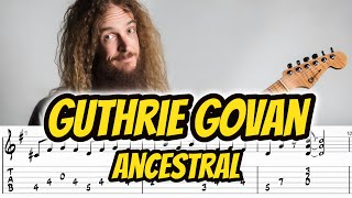 ANCESTRAL Steven Wilson  Guthrie Govan Solo Lesson with TAB [upl. by Annai]