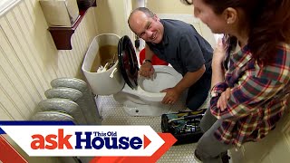 How to Repair a CastIron Toilet Flange  Ask This Old House [upl. by Selinski761]