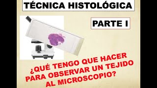 TÉCNICA HISTOLÓGICA PARTE 1  OBTENCIÓN MUESTRA FIJACIÓN [upl. by Ymiaj181]