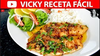 PESCADO A LA MANTEQUILLA  VickyRecetaFacil [upl. by Ahsekyw418]