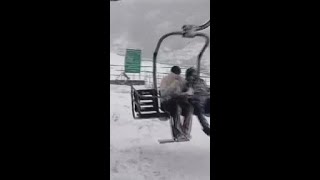 Watch Auli receives heavy snowfall [upl. by Auka870]