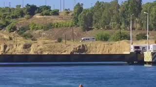 Submersible bridge Corinth Canal Greece [upl. by Jaclin]