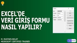 Excelde Veri Giriş Formu Nasıl Yapılır [upl. by Peedus]