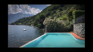 LAGO DI COMO Villa riva lago con piscina e molo privato [upl. by Enyala155]