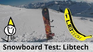 LibTech Skate Banana  Snowboard Test  Bergwasser [upl. by Siekram]