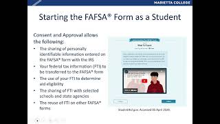 2024–25 FAFSA Form Walkthrough  Marietta College [upl. by Alaham]