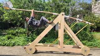 Amazing Woodworking Idea  The Incredible Power of a Giant Catapult [upl. by Camilla]