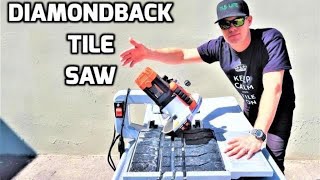 Diamondback 10quot Wet Tile Saw by Harbor Freight Review [upl. by Nnov99]