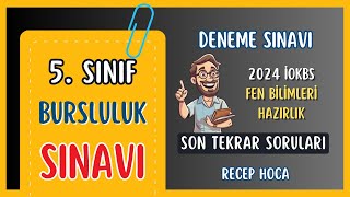 5 Sınıf Fen Bilimleri Bursluluk Deneme Sınavı 1 [upl. by Cal]