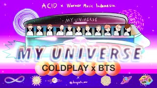 COLDPLAY X BTS  MY UNIVERSE VISUALIZER VIDEO [upl. by Oznole]