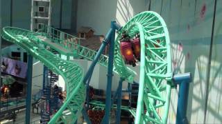 Spongebob Squarepants Rock Bottom Plunge Roller Coaster POV Nickelodeon Universe [upl. by Khan411]