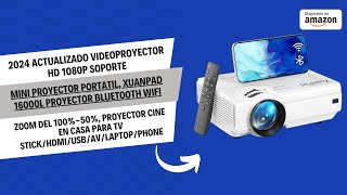 Mini Proyector Portatil XuanPad 16000L Proyector Bluetooth WiFi 2024 Actualizado Videoproyector HD [upl. by Subocaj338]