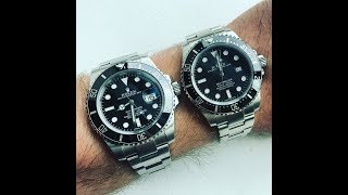 FACEOFF Rolex Sea Dweller 4000 vs Rolex Submariner [upl. by Nawoj]